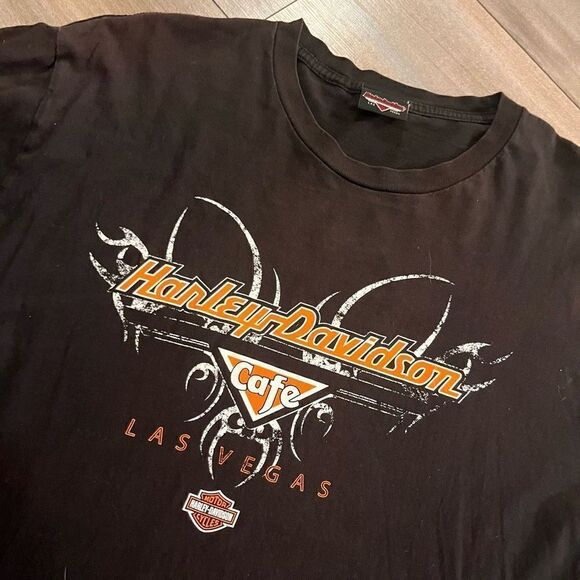Harley Davidson‎ Motorcycle Cafe Black Graphic Shirt Men Large Bin I-4 - Picture 2 of 4